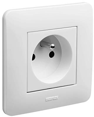 Appareillage encastré prise 2P+T 16 ampères complet Casual DEBFLEX Blanc brillant - 742700