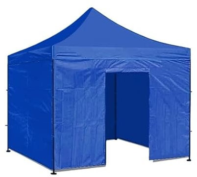 GrecoShop Teli Parete Copertura Laterale per Gazebo Pieghevole Impermeabile 3x3 m Blu