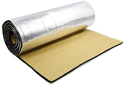 sourcing map 10,97sqft Wärme Alu Schalldämpfer Isolierung Matte Dämmschaummatte 5mm*200cm*50cm