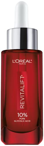 Pure Glycolic Acid Face Serum by L'Oreal Paris Skin Care I Revitalift Derm Intensive 10% Glycolic Acid Serum I Dark Spot Concealer To Even Tone & Reduces Wrinkles I 1.0 oz