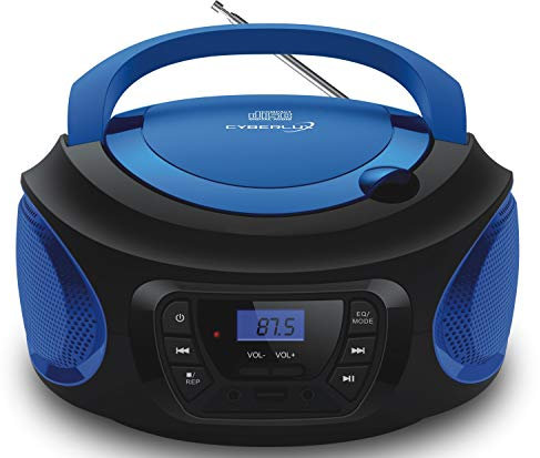 Tragbarer CD-Player | | CD/CD-R | USB | FM Radio | AUX-In | Kopfhöreranschluss | Kinder Radio | Boombox | CD-Radio | Stereoanlage | Kompaktanlage (Cobalt Blue)