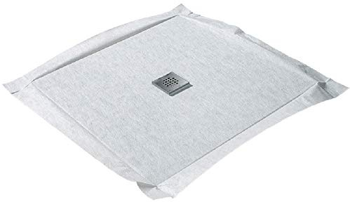 Receveur de douche à carreler + siphon 360° centré + natte étanche - 120 x 90 cm