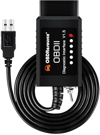 FORScan OBD2-Adapter, OBD2 Dispositivo di Diagnosi, Dispositivo di Diagnosi Auto per Tutti gli Auto con Ms-Can Hs-Can-Switch per la Diagnosi di Pkw e Light, Truck-Code Reader per Ford F150 F250 Solo