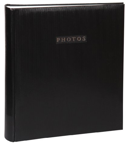IDEAL TREND Elegance Fotoalbum 29x32 cm 100 weiße Seiten Jumbo Foto Album Buchalbum: Farbe: Schwarz