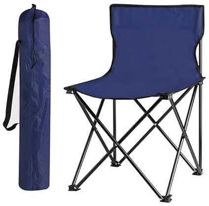 Sedia campeggio pieghevole sgabello spiaggia portatile pesca picnic mare montagna camper seggiolino chair camping viaggio caccia escursioni scout spiaggia giardino corredata di custodia (Blue)