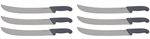 12 Cimiters - Columbia Cutlery - Choose Color and Qty - Professional Curved Restaurant and Butcher Knife for Slicing and Carving Steak, Roasts, and Brisket (Black, 6 Pack)