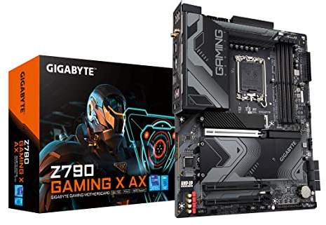 GIGABYTE Z790 Gaming X AX (LGA 1700/Intel/Z790/ATX/DDR5/M.2/PCIe 5.0/USB 3.2 Gen2X2 Type-C/Intel Wi-Fi 6E/2.5GbE LAN/Q-Flash Plus/EZ-Latch Plus/Scheda madre da gaming)