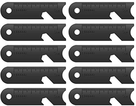 KENANLAN Striker Scraper 10pcs Flint Scraper Outdoor Flint Scraper Striker Flint Fire Starter with Keychain Ring for Outdoor Camping Hiking Hunting Emergency Survival