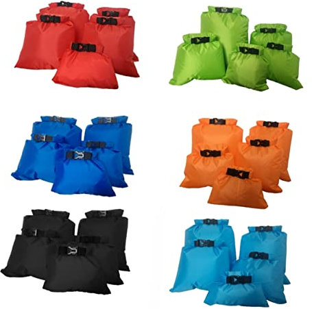 BESPORTBLE 5 Stück Trockenbeutel Aus Robustem Material Mit Rollverschluss Leichtes Aufbewahrungsset Für Camping Kajak Rafting Und Outdoor Aktivitäten (rot 1,5–6 l