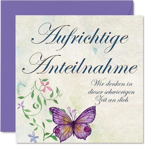 Stuff4 Beileidskarten Denke an dich, Heute und für immer | Karten, Beileidskarte mit Blumenmuster, Schneeglöckchen, Trauerkarten für Erwachsene, Entschuldigung für Ihren Verlust