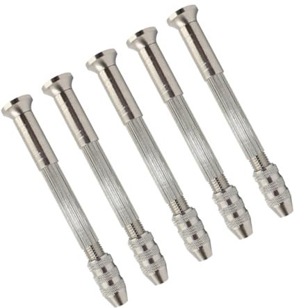 Homoyoyo 5pcs Hand Drill Precision Tool for Woodworking Range for Jewelry Engravings and Modeler's Projects