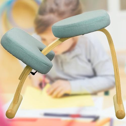 Ergonomischer Kniestuhl aus Holz, Verstellbarer Kniehocker für Zuhause und Büro, Stuhl zur Haltungskorrektur und Lernstuhl – Passen Sie die Sitzhaltung an, verbessern Sie das allgemeine Temp