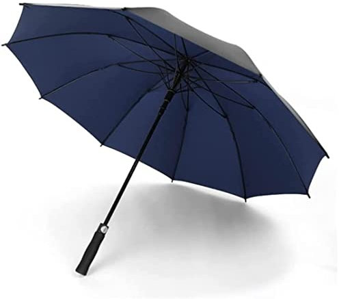 Sturmfest Regenschirm Regenschirme Winddichter Großer Golfschirm, Übergroßer Baldachin, Belüfteter Stockschirm, Wasserdichter, Automatisch Geöffneter Stockschirm Schirm Stark ( Color : Dark Blue , Siz