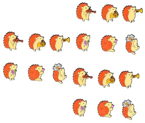 VALICLUD 18stücke Teiliges Cartoon Tier Broschen Süße Igel-anstecknadeln Aus Legiertem Material Kreative Kleidung Und Taschen Dekorationen Für Persönliche Outfits Und Accessoires