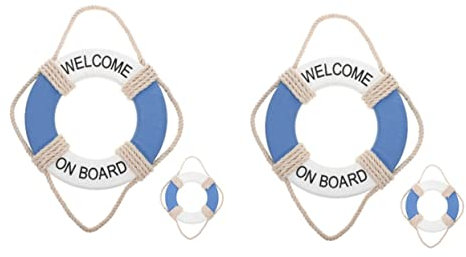 STOBAZA 2stücke Mediterranes Wanddekor Aus Nautische Wandkunst Für Strand Und Küsten-themen Handgefertigte Wanddekoration Für Restaurant Und Zuhause