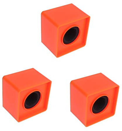 SHOWERORO 3stücke Microphone Marks Professionelles Mikrofon Logo Stand Für Abs Quadratisch Orange Einfach Zu Transportieren Für Interviews Und Markenpräsentationen