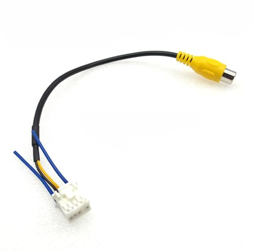 Hsupez Câble de caméra de recul 10 broches pour autoradio stéréo de secours - Adaptateur d'entrée vidéo RCA pour Android - Noir