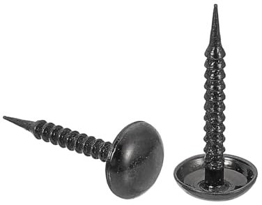 QUARKZMAN 100Pz Chiodi per Tappezzeria, 8x20mm Chiodi per Tappezzeria Chiodi per Mobili Testa Rotonda Chiodi Decorativi per Divani Letti Progetto Fai da Te, Nero