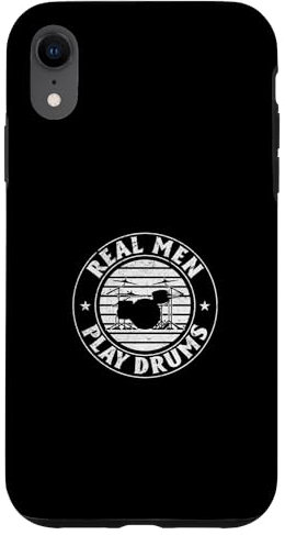 Real Men Play Batterie pour homme Coque pour iPhone XR