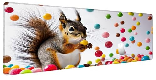 Alfombrilla Ratón Lindo Alfombrilla Ratón XXL 1500x800mm Animal Mouse Pad Gaming, Tapete Escritorio Mousepad Gaming Protector Escritorio, Tapete Rato Base de Goma Antideslizante Regalos Hombre I-0