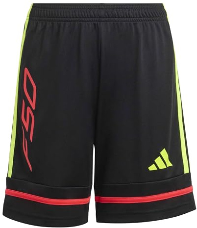 adidas Unisex - Bambini e Ragazzi F50 Shorts Kids, Black/Team Solar Yellow 2/Lucid Red, 13-14 Years