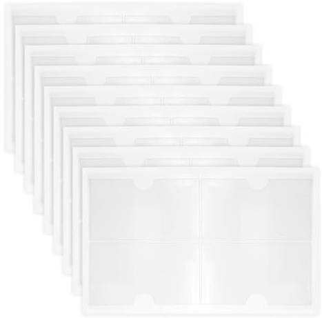 36 Stück 10 x 6 cm Selbstklebende Etikettenhalter, Klebende transparente Etikettenbeutel, Regalbeschriftung, Wasser und Staubdichte Beschriftungsfenster, Hohe Transparenz und Wiederverwendbar