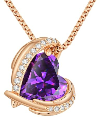CDE Necklaces for Women Pendant Jewellery Rose Gold Gifts for Women | Brass Plating Gifts for Wife Her Girlfriend Perfect for Anniversary Birthday Mothers Day Christmas