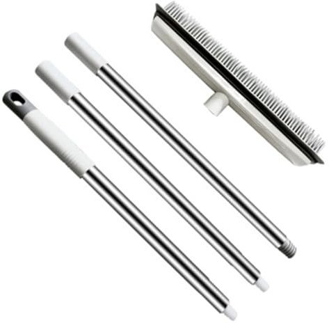 JNJOOD Escoba de Goma con Escobilla de Goma y Ajustable. Cepillo para Quitar Pelos y Pelos de Mascotas, Ideal para Pisos de Madera, Baldosas y Ventanas.