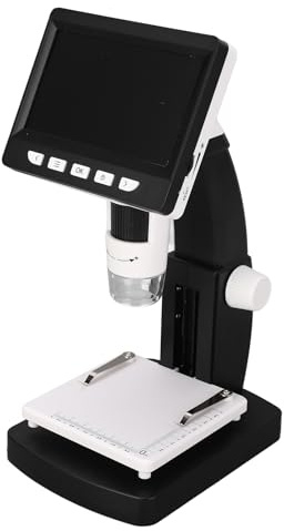 aqxreight Microscopio Digital con Pantalla DE 4.3 Pulgadas DE Pantalla 50 a 1000X 2MP 1080P Cámara DE Lupa Electrónica con 8 Luces LED para Adultos Imagen para Niños 2MP 1080P DE Microscopedigital