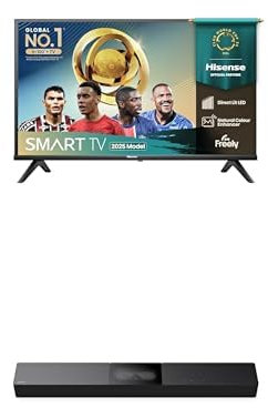 Hisense TV & Soundbar Bundle: 40A4QTUK Smart TV plus the HS2000 Soundbar – perfect everyday pairing with smart features and better sound