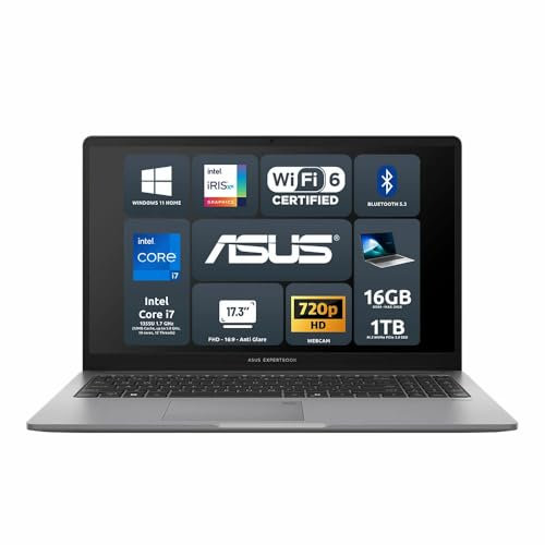 ASUS Expertbook P1 P1503CVA, 15.6 FHD 16:9, Intel Core i7-13620H, 16 GB RAM DDR5,Intel UHD Graphics, 512 GB SSD,Win 11 Home, Wi-Fi 6, BT 5.3
