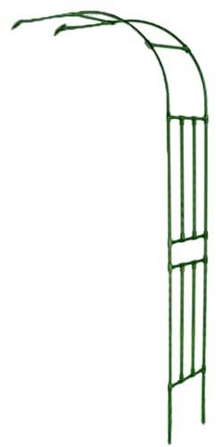 Arche de jardin décorative en arc de roses pour plantes grimpantes - 180 cm de large x 240 cm de haut, couleur verte, parfaite pour treillis de jardin, décoration de mariage, événements