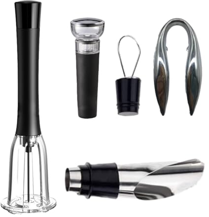 Ouvre-bouteille À Air Comprimé - Tire-bouchon Vin, Coupe-, Aérateur Verseur, Bouchon Vide Avec Prise En Main Facile | Pour La Maison, Le Bar, Cuisine, Les Fêtes Et Amateurs De Vin Caractéristiq