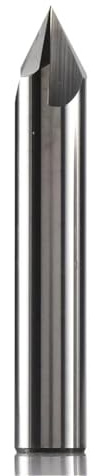 Drehbank Zubehör CNC-Hartmetall-Senkbohrer mit Fasenfräser für Aluminium und Kupfer, 60°, 90°, 120° Entgratungsfräser(ECN3F-D4.0-R60)