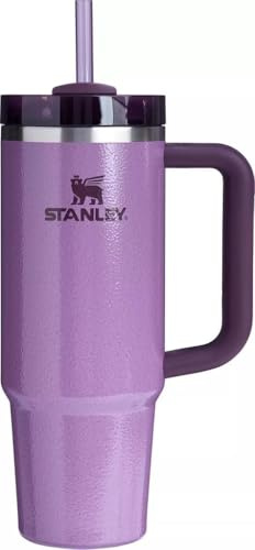 STANLEY Quencher H2.0 Tumbler with Handle and Straw 40 oz | Flowstate 3-Position Lid | Cup Holder Compatible for Travel | Insulated Stainless Steel Cup | BPA-Free | Hammertone Lilac