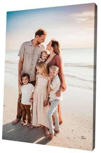 Xuumu Personalisiertes Bild, personalisierte Leinwand – Geburtstagsgeschenke für Frauen mit schönen Fotos von Familie und Haustieren, mehrere Größenoptionen, 30 x 20 cm (ungerahmt)