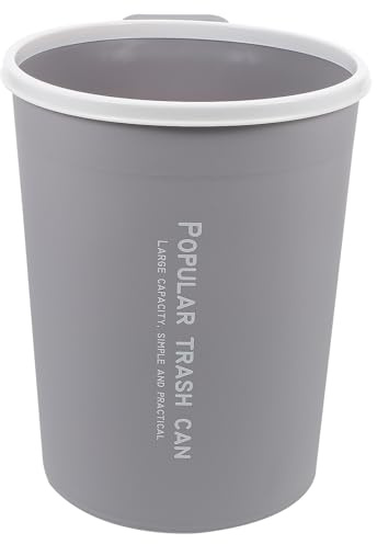 VILLFUL Bote de Basura Redondo de 10L en Material Fuerte y Grueso para Cocina y Baño, Contenedor Higiénico Funcional para Hogar y Oficina