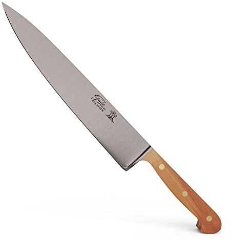 GÜDE Solingen - Kockkniv smidd, 26 cm, plommonträ, K.GÜDE, Handgjord Tyskland