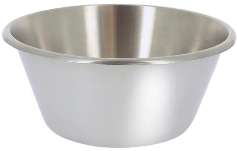 DE BUYER -3250.28 -bassine patissiere fond plat s/anses 28, Argenté | Équipée de deux anses soudées pour une manipulation facile et sécurisée