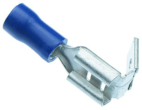 100 x Blue Insulated Piggyback Crimp Spade Terminal Connector 14-16 AWG Wire Cable Electrical