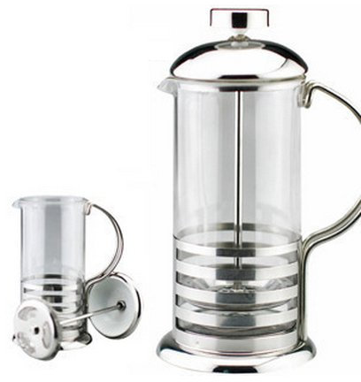 Kabalo Cafetière et théière à piston en verre et acier inoxydable 8 tasses 800 ml