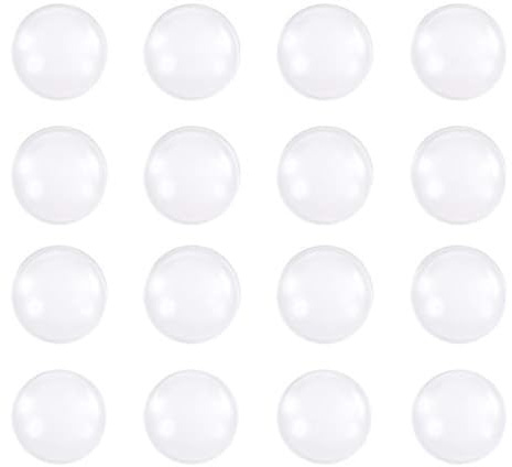 PandaHall 200Pcs Halbrunde flache Rückseite Transparente Glaskabochons Klarglas-Kuppelkabochon für die Herstellung von Schmuckanhängern für Fotoanhänger (20 mm, rund)