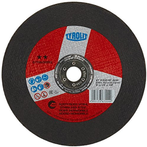 Tyrolit 367554 Schruppscheibe 27 GEKRÖPFTSCHLEIFSCHEIBE, Abmessung 230x6,0x22,23,VE: 10 Stück, 230 x 6 x 22, cm