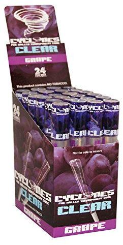 1 Box Cyclones CLEAR Grape Cones Transparent Vorgerollt