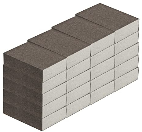 Schleifschwamm MITTEL 20-er-Set I Körnung 60-220 DIY Handschleifer I für verschiedene Materialien geeignet I hochwertiger Handschleifklotz Schleifklotz Schleifblock
