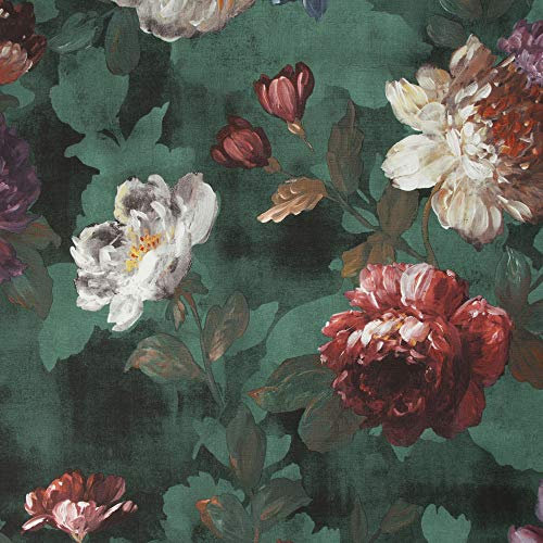 Superfresco Easy Isabelle Teal Floral Wallpaper | Paste The Wall | Teal Floral | Eco-Friendly