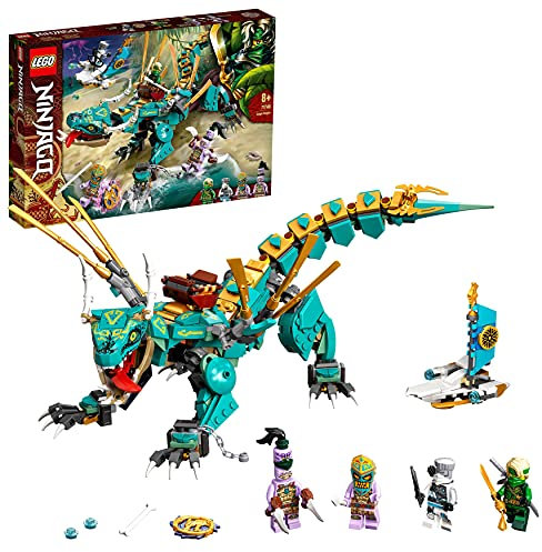 LEGO 71746 NINJAGO Jungle Dragon Building Set, with Ninja Lloyd and Zane Minifigures, Toys for 8 + Years Old Boys and Girls
