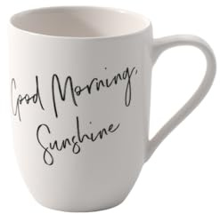 Villeroy & Boch - Statement, Mug, “Good Morning Sunshine”, 280 ml, Premium Porcelain, White
