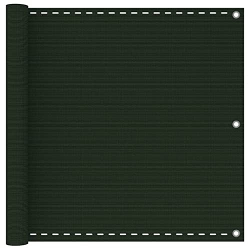 vidaXL Balkon Sichtschutz Bespannung Terrasse Windschutz Sonnenschutz Balkonbespannung Balkonverkleidung Balkonsichtschutz Dunkelgrün 90x300cm HDPE