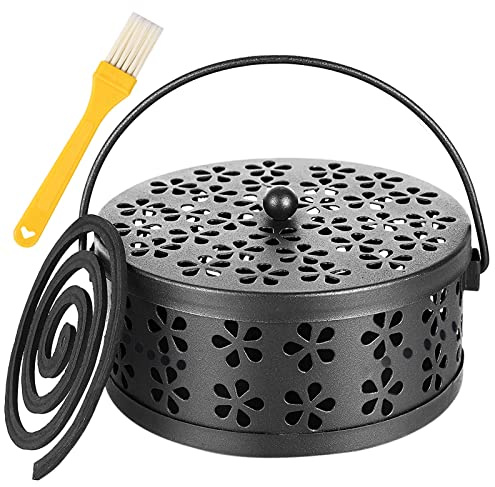 Mückenspirale Halter, Metallisch Moskito Spulenhalter, Iron Hollow Mosquito Coils Box, Beweglicher Moskito-Spulenhalter, Mücken Spirale, Retro MückenspiralenTopf Moskito Spulenhalter